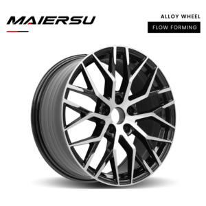 Jantes de voiture en alliage noir brillant usiné à rayons en Y de 18, 19, 20, 21, 22 pouces, entraxe 5x112 PCD pour <span class=keywords><strong>Audi</strong></span> Q7 A6 – Vente en gros - Product Image 3
