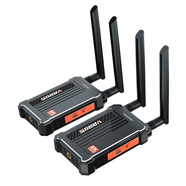 4K HDMI Wireless Video Transmitter Dual-Outputs Streaming Live Video/Audio/File with Loop Out From PC/Laptop/Set-top Box/DSLR