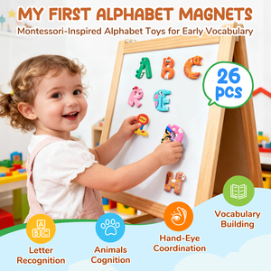 Joycat - Letras Magnéticas de Animales de Dibujos Animados Creativos, de PVC Suave, Resistentes al Agua, de Colores Mezclados, para Uso Diario, Imanes para Refrigerador, Juguetes Educativos - Product Image 4