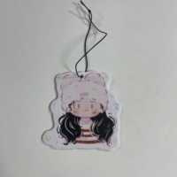 Désodorisant de voiture en papier suspendu mignon de dessin animé personnalisé bonne odeur pour tous les parfums pour une utilisation en voiture
