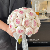 Groothandel Premium Kunstmatige Lotus Bloemboeket Zijden Bloemen voor Woonkamer Eettafel Bloemstuk Huisdecoratie voor Cadeaus