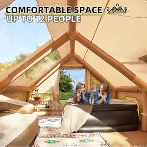 เต็นท์กลางแจ้งแบบพกพาแบบอัตโนมัติเต็นท์พับได้เต็นท์หลังคาอ๊อกซฟอร์ดสำหรับการตั้งแคมป์ในครอบครัว - Product Image 4