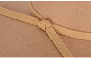 Phụ nữ chất lượng cao mềm Fedora rộng vành cảm thấy Mũ Bán buôn phụ nữ lớn British retro phong cách hàng đầu mũ cảm thấy Fedora <span class=keywords><strong>Hat</strong></span> - Product Image 4