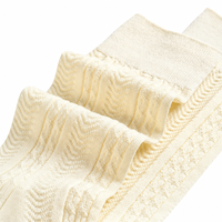 Chaussettes de luxe pour hommes, en mélange de laine, respirantes, antibactériennes, à usage quotidien, motif jacquard texturé, chaussettes habillées