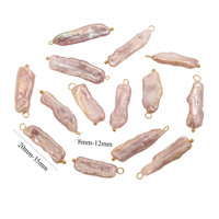 Charmes de perles d'eau douce connecteurs baroques pendentifs de perles d'eau douce naturelles pour la fabrication de colliers