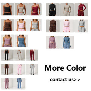 Completo Sportivo di Lusso da Donna Primavera 2026, Top a Maniche Lunghe/<span class=keywords><strong>Canotta</strong></span>, Pantaloni della Tuta, Tuta da Jogging, Abbigliamento Casual Personalizzato - Product Image 4