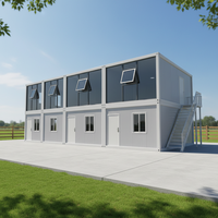 Maison préfabriquée sécurisée pliable et mobile de 20 pieds ou 40 pieds, 2 à 5 chambres, en vente, extensible, type conteneur, bureau, toilettes