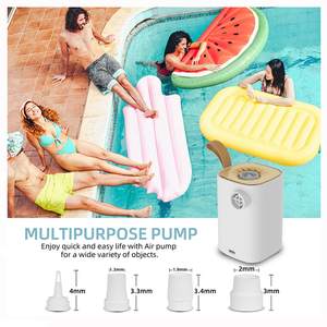 Nuevo producto Bomba de aire para exteriores con luz LED para acampar Bomba de inflado de batería recargable USB para colchón de cama de aire - Product Image 6