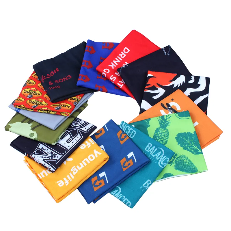 Wholesale custom design printed logo seamless tube tubular bandana scarf face cover neck gaiter for sports