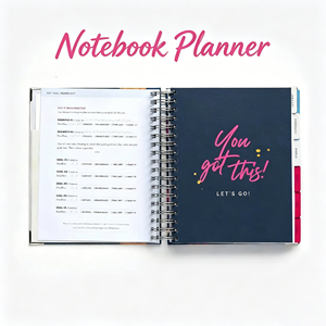 Carnet de planification quotidienne, hebdomadaire et mensuelle personnalisable pour étudiants – Journal de fitness et carnet à spirale pour la rentrée scolaire - Product Image 1