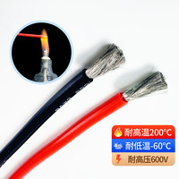 Câble électrique en Silicone de cuivre étamé simple isolé à haute température 2 4 6 10 12 14 Awg fil de Silicone chauffant Flexible