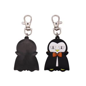 Porte-clés promotionnel personnalisable en métal, PVC et caoutchouc, 3D, durable, mignon, motif chat anime, avec LED clignotante et mousqueton, accessoires pour baskets - Product Image 5