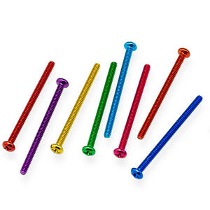 Viti in lega di alluminio <span class=keywords><strong>M2</strong></span>.5 M3 M4 vite a testa bombata Phillips bulloni colorati anodizzati - Product Image 3