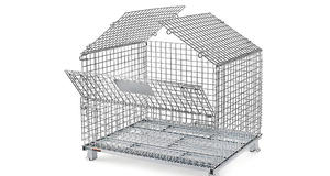 Örgü nokta ağır Metal demir çerçeve hareketli depolama kafesi artı çelik depo rafı 5*5 - Product Image 5