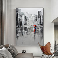 Peinture à l'huile sur toile, design Art déco moderne peint à la main, nature morte, décoration murale pour salon, cadre noir/doré