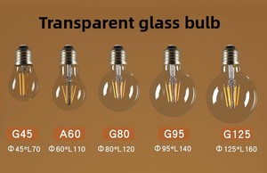 Ampoule à filament <span class=keywords><strong>LED</strong></span> Vintage Edison <span class=keywords><strong>E27</strong></span> 4W/6W/8W AC 220V G80 <span class=keywords><strong>G95</strong></span> élégant décor à la maison entrepôt éclairage verre lampe corps rétro ampoules - Product Image 2