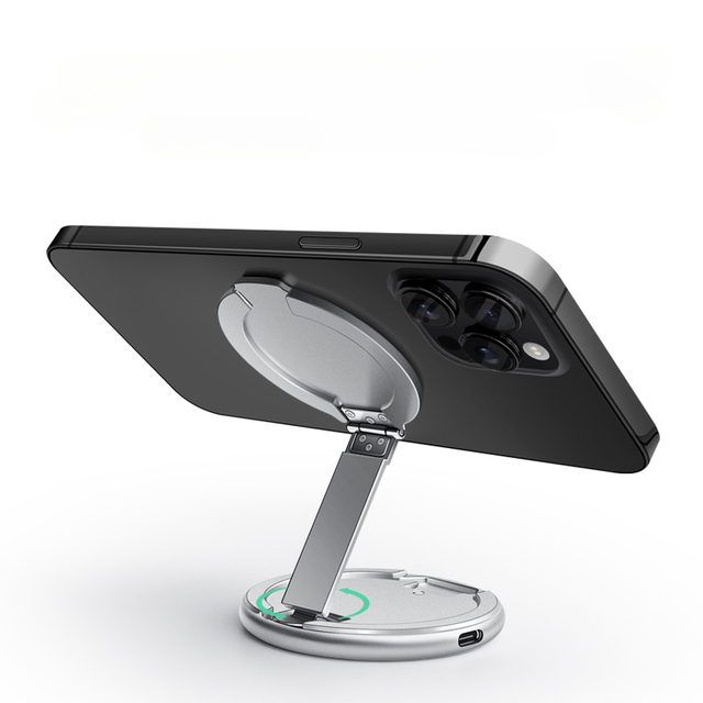 Wholesale with All Brands for IPhone for Magnetic Mirror Led Foldable Mobile Holder Phone Stand