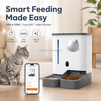 Distributeur automatique de nourriture pour animaux de compagnie avec caméra HD, écologique, moderne, avec alimentation à distance, rechargeable, pour chats et chiens