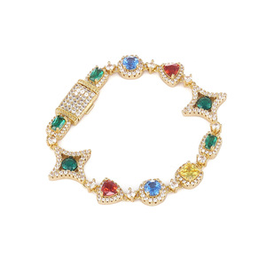 Bespoke <b>Rainbow</b> Gemstone Moissanite <b>Bracelets</b> Hip Hop S925 Sterling Silver VVS1 Iced Out Urban Streetwear Custom Jewelry Vendors - Product Image 6