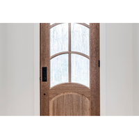 Villa Apartamento Exterior Puertas de arco de madera con rejillas de arco Puertas delanteras de entrada abatibles individuales Terminadas