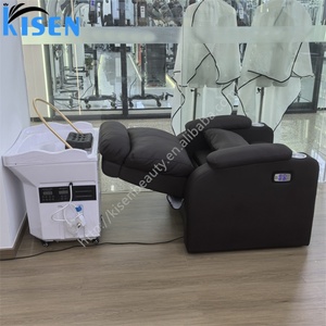 Lit de spa capillaire KISEN, table de massage sans plomberie, style japonais avec réservoir d'eau, pour lavage de cheveux, table électrique de luxe pour soins capillaires - Product Image 5