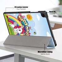 Étui à trois volets pour Samsung Galaxy Tab A9Plus A11Plus, support multi-angles, 11 pouces, étui intelligent pour tablette en cuir PU