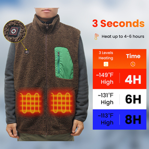 Gilet Riscaldato Senza Maniche Taglia USA, Ricaricabile USB, Giacca Termica da Uomo con Logo in Pile - Product Image 2
