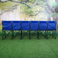 Hitree Portable 6 places Sports d'équipe banc de touche avec dos et sac de transport pour équipe sportive Camping bancs pliants chaises