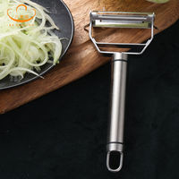 Multifunctionele 304 roestvrijstalen schilmes, essentieel in de keuken, gespecialiseerde appelschiller, huishoudelijke schilmes