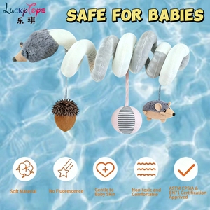 2025 Hot Selling Spiral Stroller <strong>Toy</strong> with Acorn Rattle Sensory Plush Activity <strong>Toy</strong> <strong>Hanging</strong> Crib Soft Hedgehog <strong>Pram</strong> Chain for Kids - Product Image 5