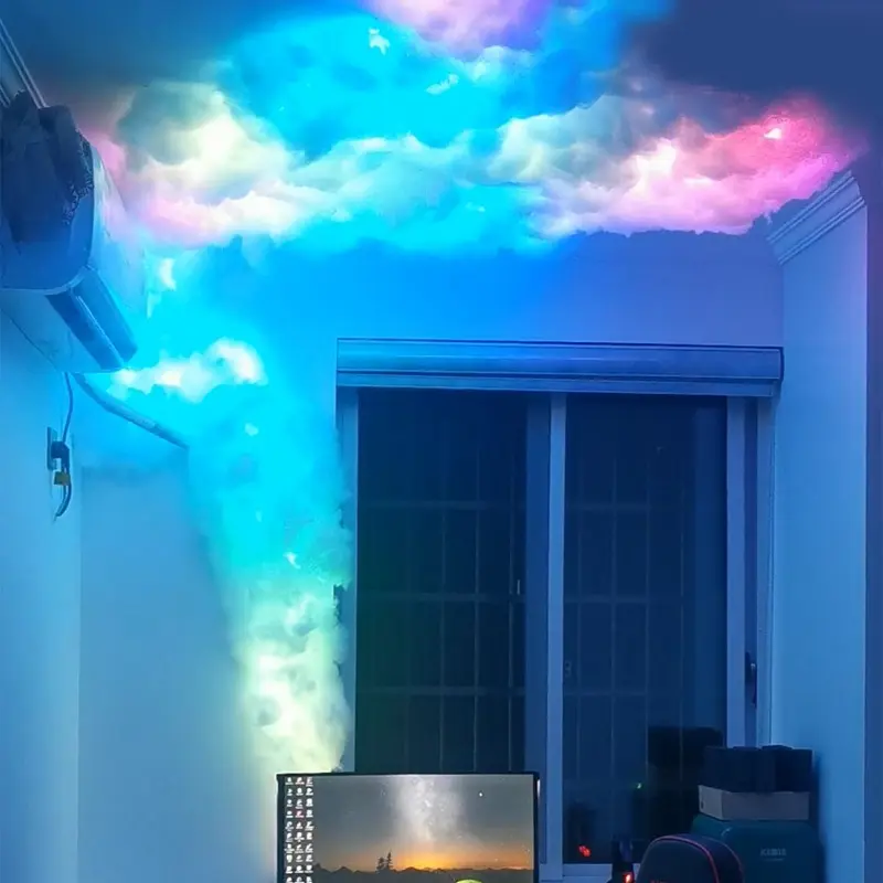 Custom Playroom Bedroom Decoration Night Light Thunder Cloud Cotton Lightning Cloud Indoor Lighting Decorative Light Strip