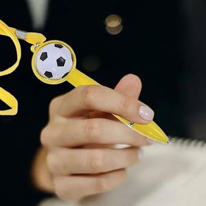 Bolígrafo Publicitario de Fútbol Personalizado, Bolígrafo Promocional con Temática Deportiva, Bolígrafo Antiestrés con Forma de Balón de Fútbol con Cordón - Product Image 3