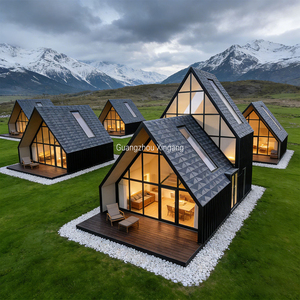 Villa de luxe au design moderne, préfabriquée à installation rapide, avec structure tubulaire carrée en acier galvanisé, alimentée à l'énergie solaire, pour bureau et chambre. - Product Image 2