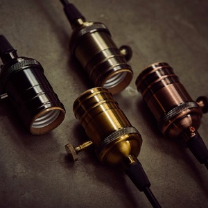 Cổ điển mạ điện Brass E27 E26 núm chuyển đổi trang trí đèn ổ cắm cho chiếu sáng - Product Image 6