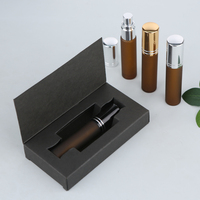 Flacon vaporisateur de parfum personnalisable SUMEEAR, en verre ambré rechargeable, avec col à vis, pour échantillons de parfum, avec boîte