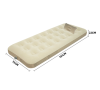 Matelas pneumatique floqué portable avec pompe de gonflage rapide intégrée, pliable, imperméable, pour la maison et le camping