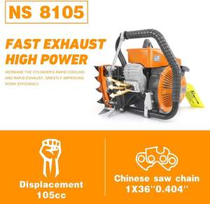 Motosierra de Gasolina NEOTEC de 105cc, Motosierra de Alta Calidad para Cortar Árboles, Modelo NS8105, Motosierra Comercial de 105cc, Buena Calidad - Product Image 3