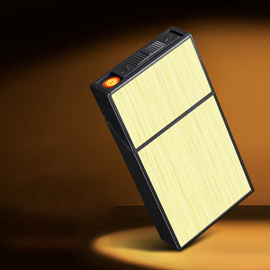 Futeng mỏng xách tay của người đàn ông có thể sạc lại Windproof nhẹ chống ẩm 20-Pack tích hợp trường hợp tùy chỉnh Laser khắc thuốc lá - Product Image 5