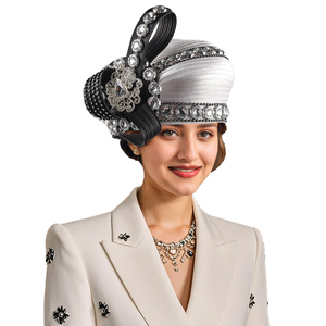 Chapeau <span class=keywords><strong>de</strong></span> cérémonie chic et élégant pour mariage, fascinateur <span class=keywords><strong>de</strong></span> fête orné <span class=keywords><strong>de</strong></span> cristaux, le meilleur chapeau <span class=keywords><strong>haut</strong></span> <span class=keywords><strong>de</strong></span> <span class=keywords><strong>forme</strong></span> pour femme, idéal pour la décoration <span class=keywords><strong>de</strong></span> fête - Product Image 2