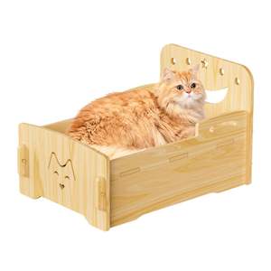 Umwelt freundliche solide Katzen hängematte Modernes Haustier bett für den Innenbereich Einfache Montage Holz material Rechteckiges Bett für Kleintiere ODM/OEM - Product Image 2