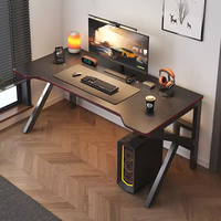 Ensemble table et chaise de jeu PC gamer moderne modulaire sur mesure avec pieds en acier épaissi de 40 mm Noir/Blanc pour bureaux, jeux et villas