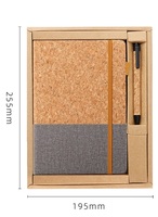 Libreta de Direcciones Personalizada A5, Ecológica, de Corcho, Madera y Lino, con Impresión UV, Encuadernación Cosida, Logotipo Personalizado, Promocional