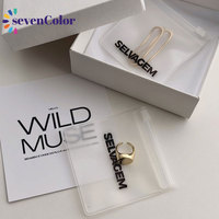 Bolsa de Joyería Personalizada con Logotipo Impreso, de PVC Plástico Esmerilado, con Cierre Deslizante, para Aretes, Collares, Anillos, Pulseras y Cosméticos