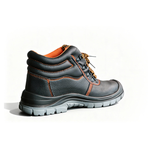 Scarpe Antinfortunistiche Industriali con Punta in Acciaio, Tomaia in Vera Pelle, Impermeabili, Antiscivolo, per Uso in Fabbrica e Costruzioni, Suola Intermedia in PU, Modello Mid Cut da Uomo - Product Image 4