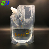 Emballage personnalisé, pochette pour gel, en nylon, transparent, en plastique, pour alcool, 100 unités