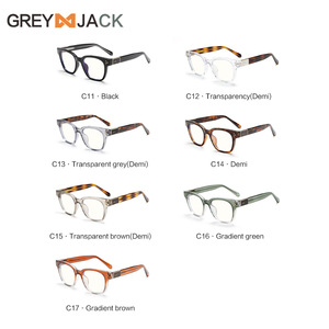 Monture de lunettes rectangulaires pour femmes de style rétro, protection anti-lumière bleue, monture complète, verres plats, verres en acétate, origine Taizhou - Product Image 3