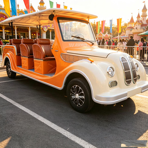 Bus de tourisme vintage à châssis stable, électrique, rétro, avec coffre de rangement arrière, pour excursions en vignoble et dans les châteaux. - Product Image 1