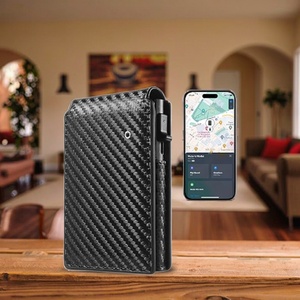 กระเป๋าสตางค์ RFID แบบสั้น Boshiho รุ่นสั่งทำพิเศษ พร้อมที่หนีบเงินแบบ Smart Pop Card รองรับการชาร์จไร้สาย ป้องกันการโจรกรรม พร้อมรีโมทคอนโทรล  วัสดุผ้าลินิน - Product Image 1