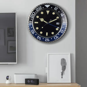 Horloge murale créative de luxe 34cm horloge murale moderne en métal Design Art maison grande horloge de décoration de chambre à coucher <span class=keywords><strong>luminescente</strong></span> numérique - Product Image 1