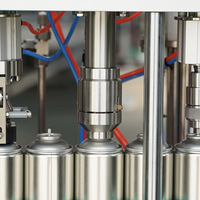 Machine de remplissage de bombes aérosols pneumatique 4 en 1, remplisseuse automatique d'aérosols pour peinture